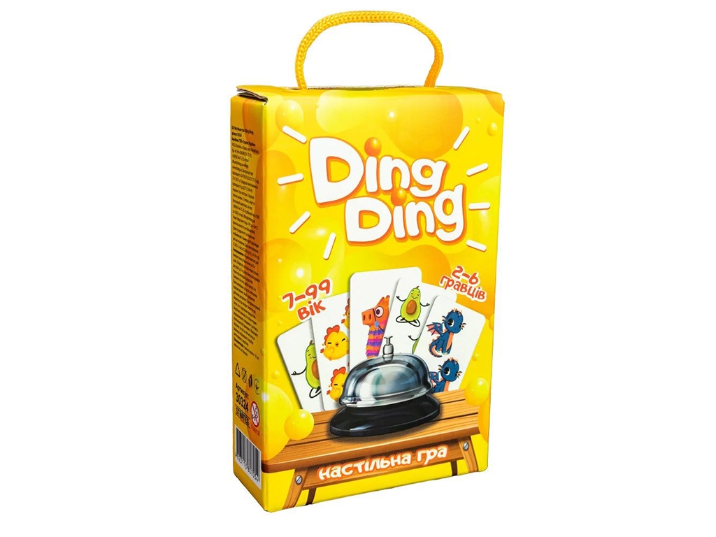 Настільна гра карткова Ding Ding, 18 см, підрахунок предметів, Strateg