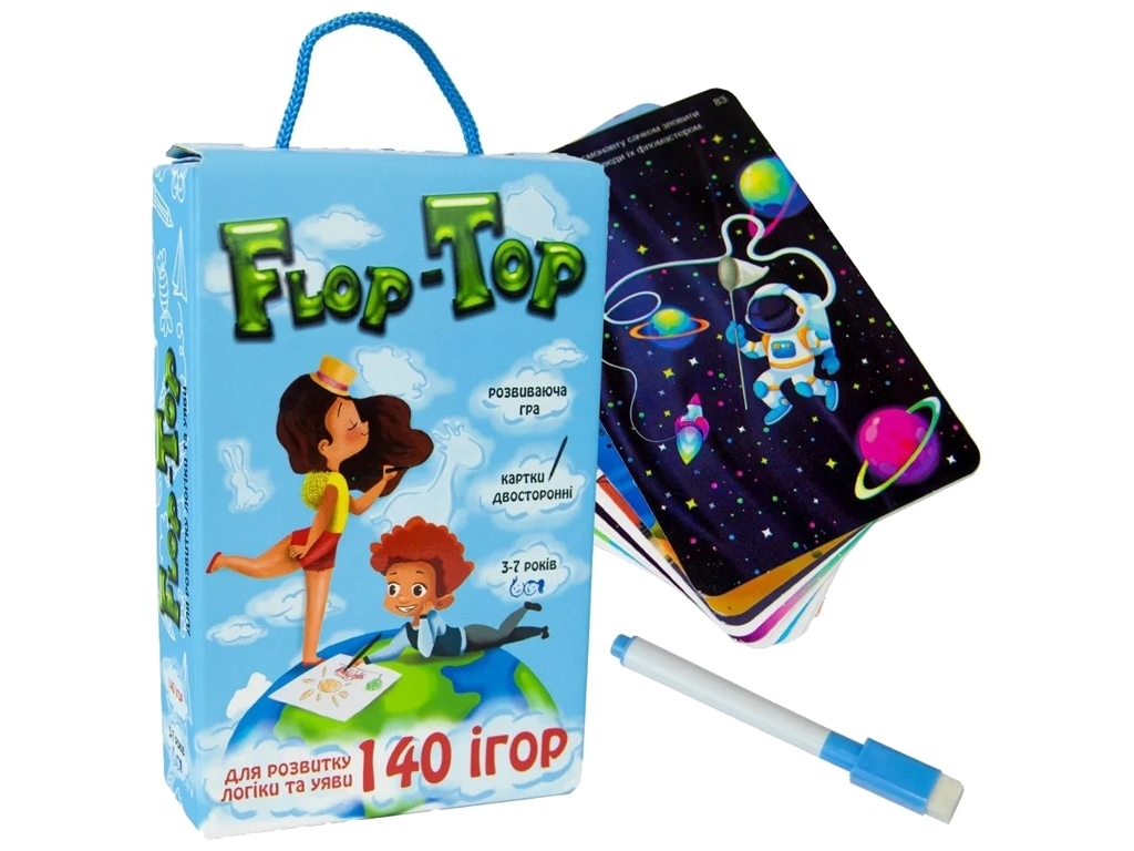 Настольная развивающая игра Flop-Top, 40 игр, логика и внимание, Strateg