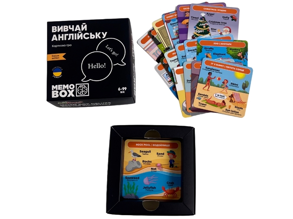 Настільна гра MemoBox Delux Вивчай англійську. JoyBand MBD104