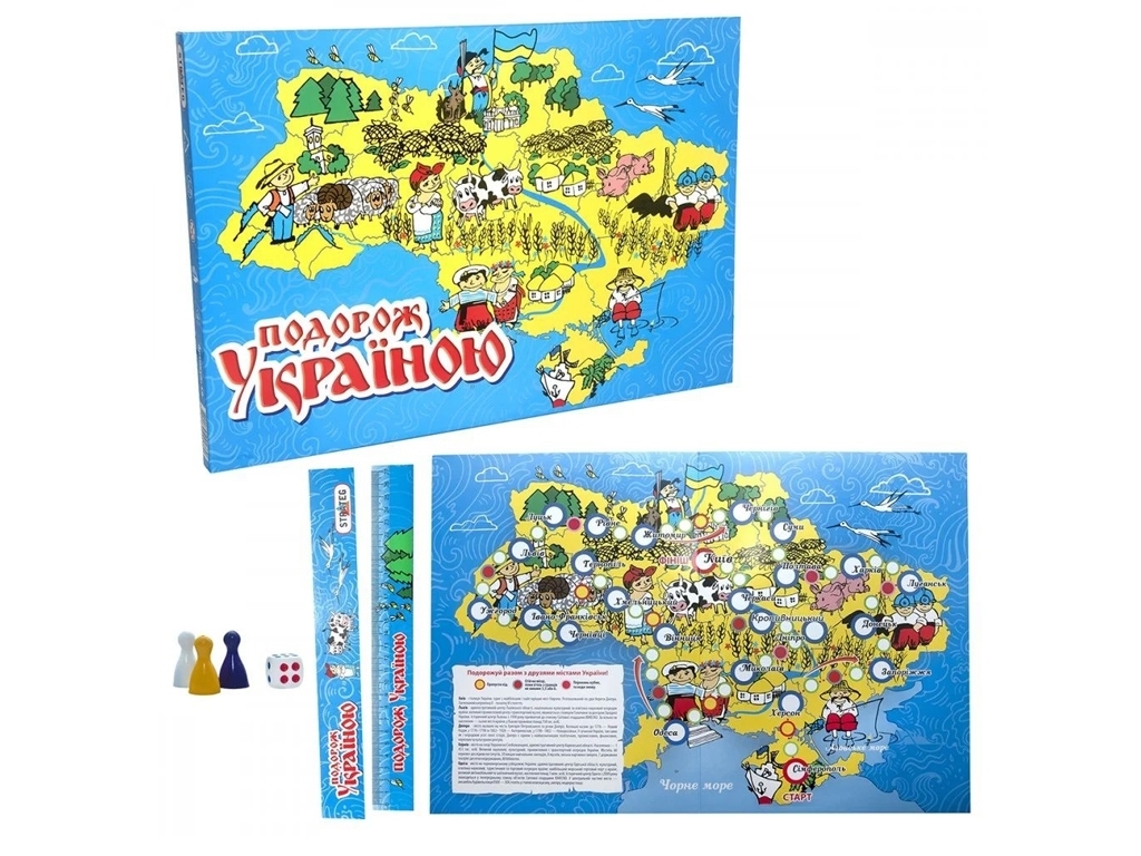 Настільна гра "Подорож Україною", 6+, Strateg