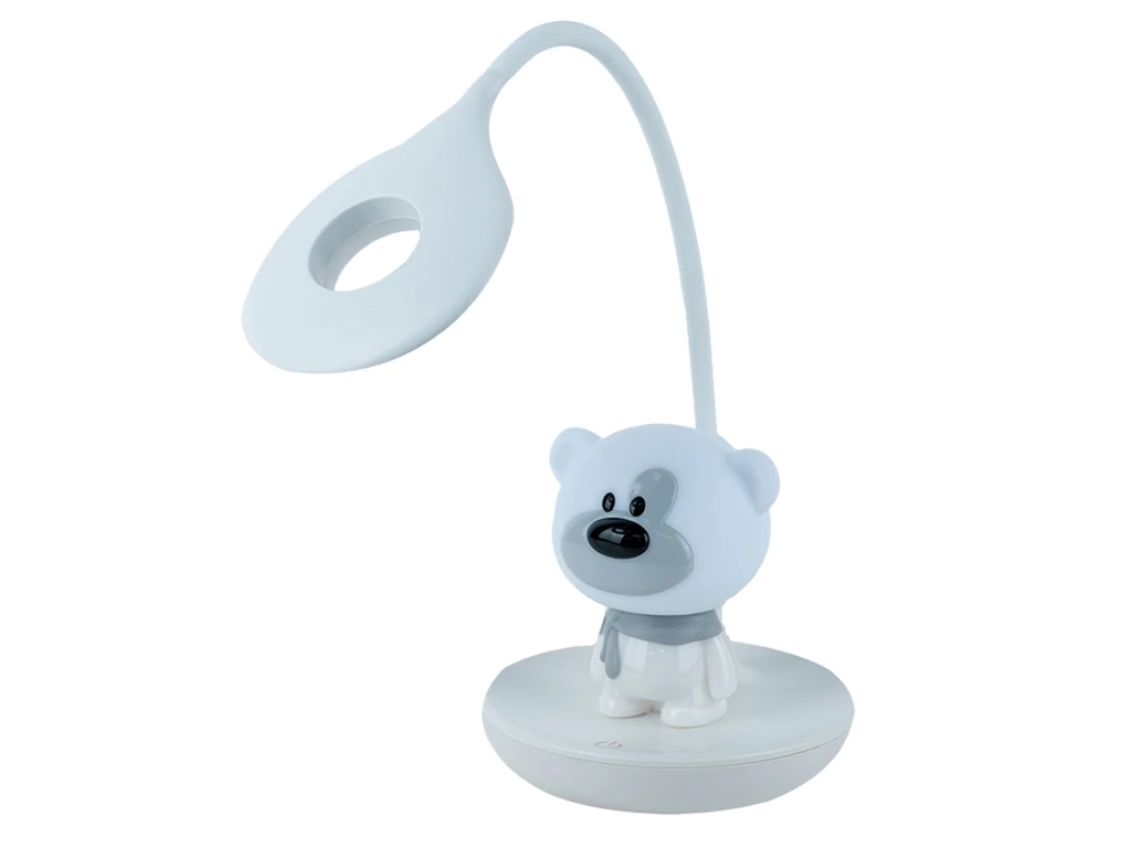 Настольная лампа белая LED с аккумулятором Bear, Kite