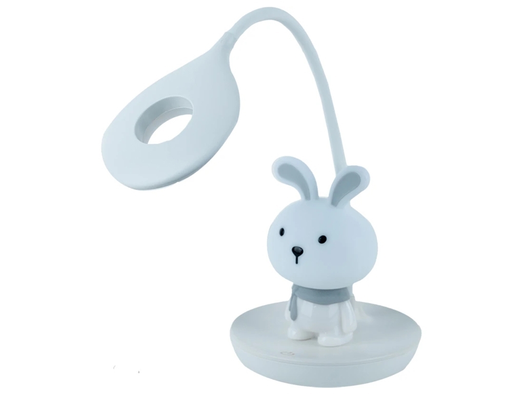 Настольная лампа белая LED с аккумулятором Bunny, Kite