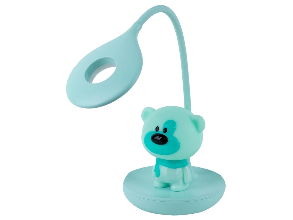 Настольная лампа зеленая LED с аккумулятором Bear, Kite