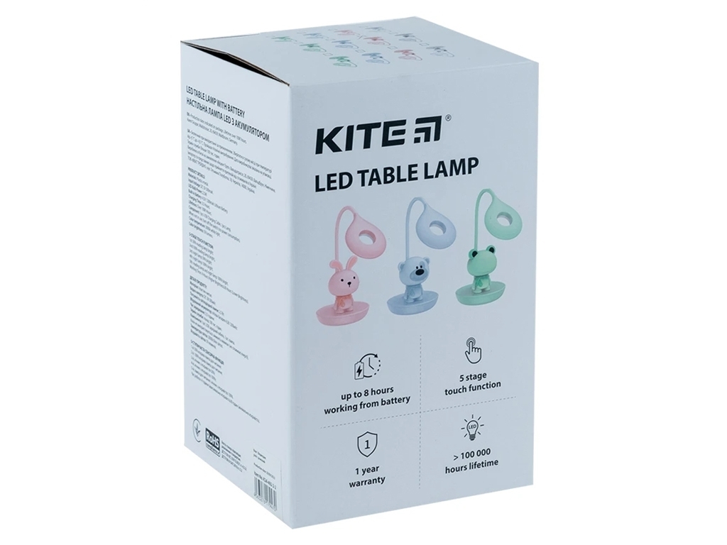 Настольная лампа зеленая LED с аккумулятором Bear, Kite