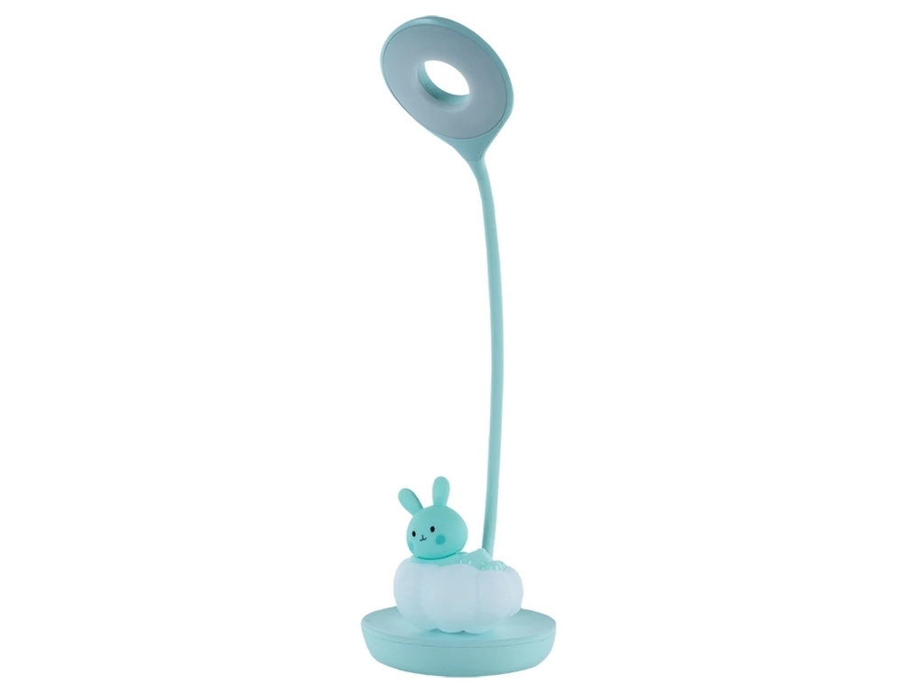Настольная лампа зеленая LED с аккумулятором Cloudy Bunny, Kite