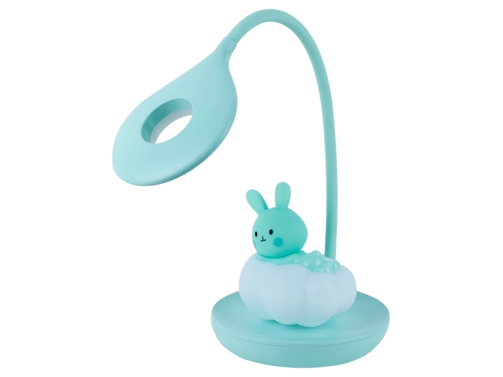 Настольная лампа зеленая LED с аккумулятором Cloudy Bunny, Kite