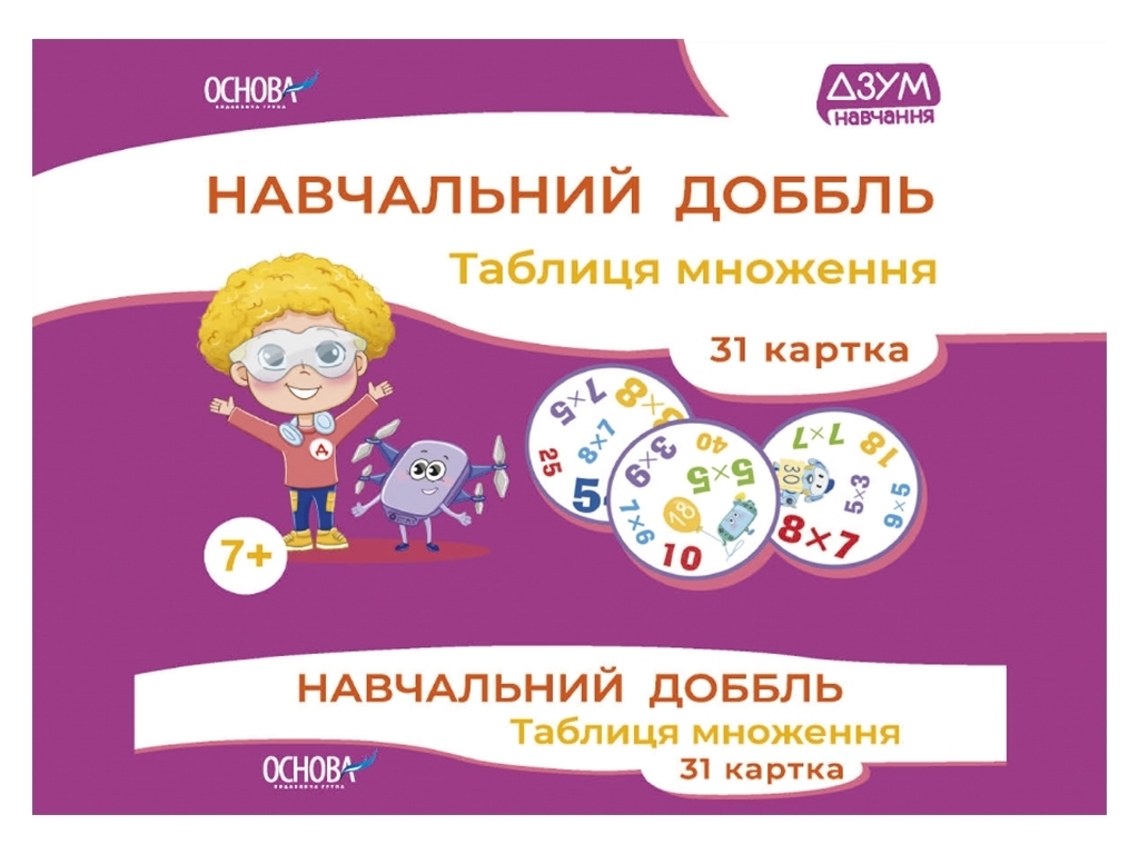 Навчальний доббль, Таблиця множення, Основа