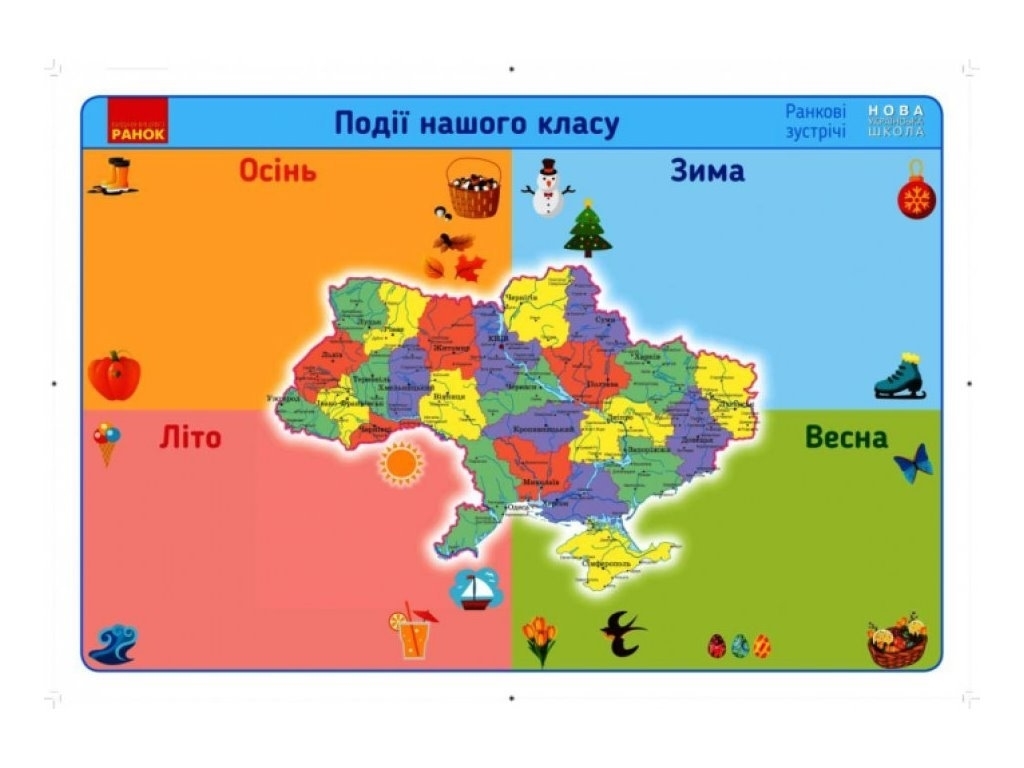 Плакат "Утренние встречи. События нашего класса", 1–4 класс, НУШ, Ранок