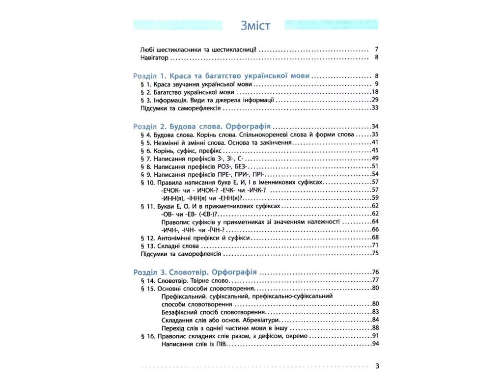Підручник "Українська мова", 6 клас, І. Літвінова, Ранок