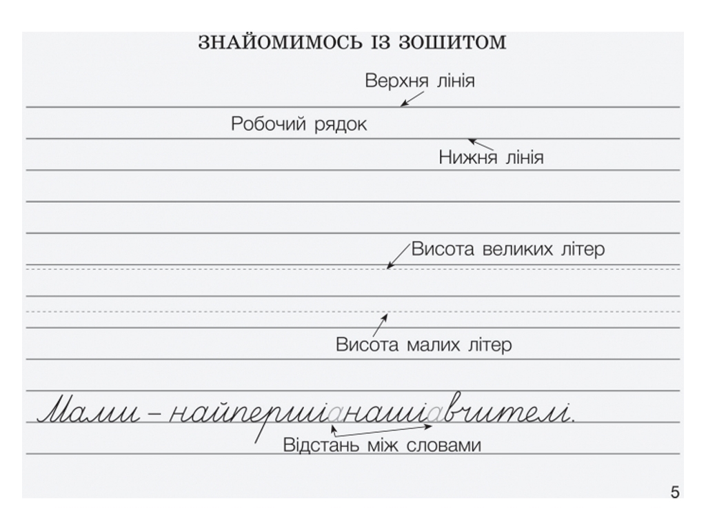 Зошит "Вчимося писати в широку лінійку", НУШ, 1 клас, Л. Шевчук, Літера ЛТД