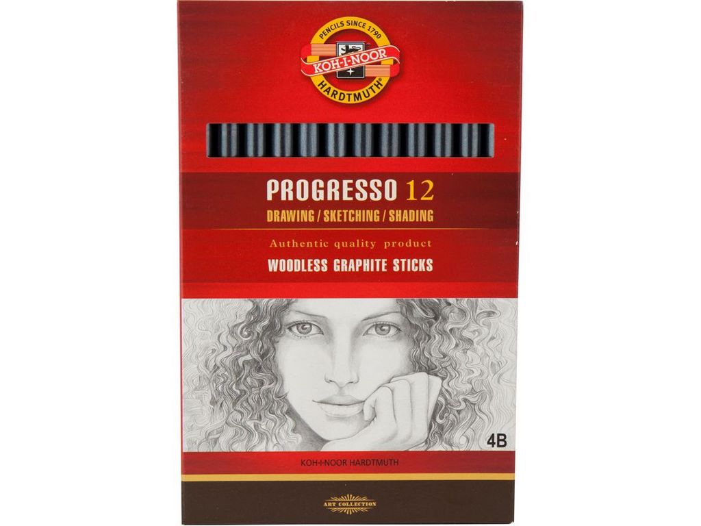 Олівець чорнографітний Progresso 4B. Koh-i-Noor 8911 4B