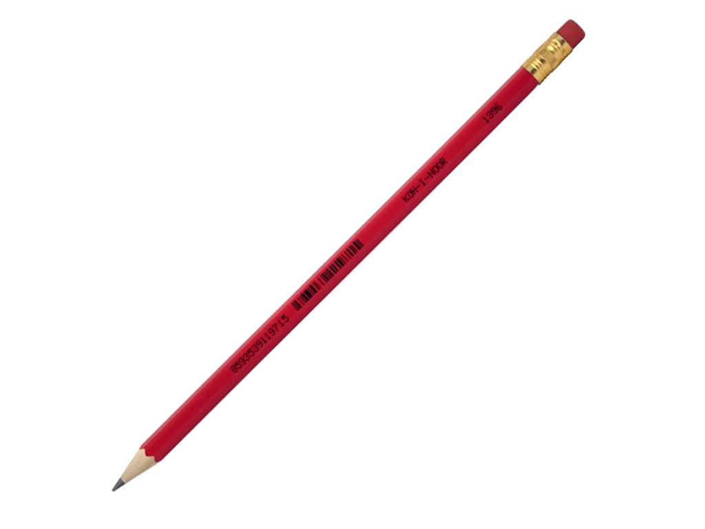 Олівець чорнографітний з гумкою HB Koh-I-Noor 1396-3, 189 мм, (ціна за 1шт) Koh-I-Noor