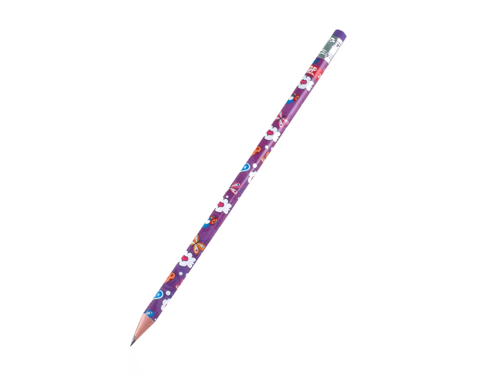 Олівець чорнографітний з гумкою H-B PENCILS, ST00410
