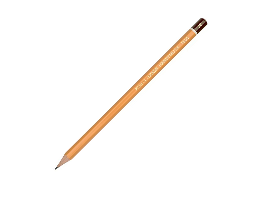 Карандаш графитный 2В. Koh-i-Noor 1500.2B