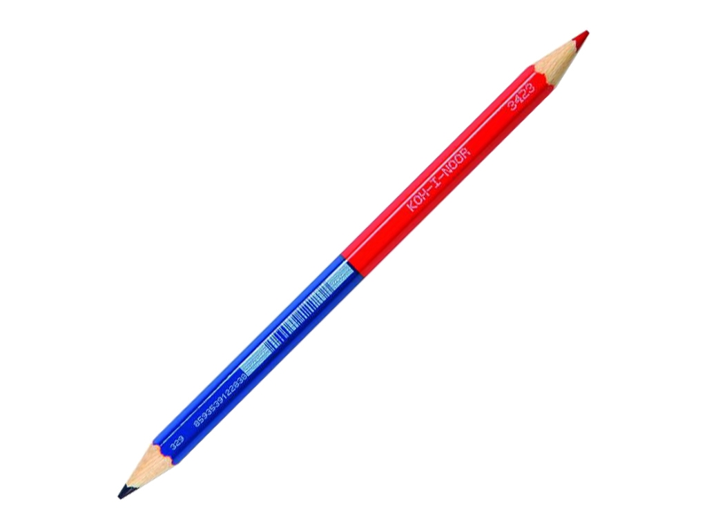 Карандаш цветной двусторонний красно-синий Koh-I-Noor 3423, (цена за 1шт) Koh-I-Noor