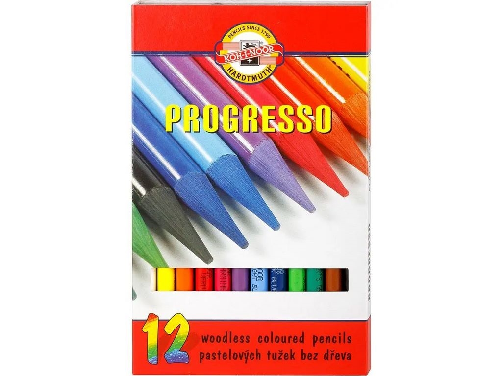 Олівець кольоровий Progresso, повністю грифельний, лаковане покриття