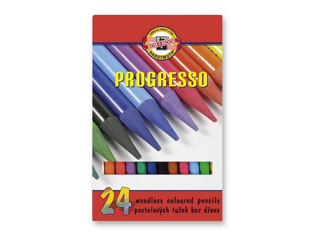 Олівці кольорові бездеревні PROGRESSO 24 шт. Koh-i-Noor 875802