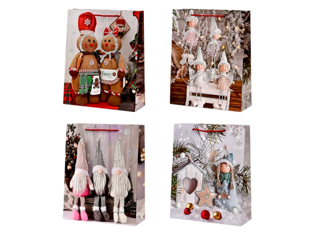 Пакет новогодний бумажный M Christmas story 26х32х10 см, WW02777-M