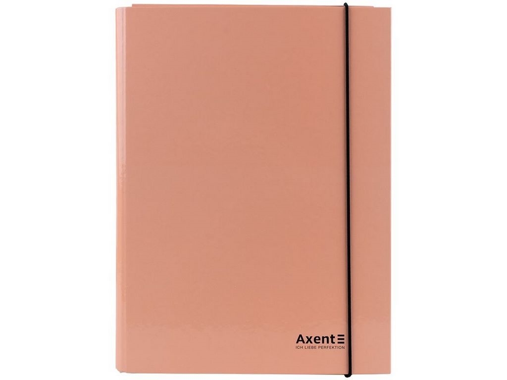 Папка на резинках объемная картон А4 Pastelini персиковая. Axent 1213-42-A
