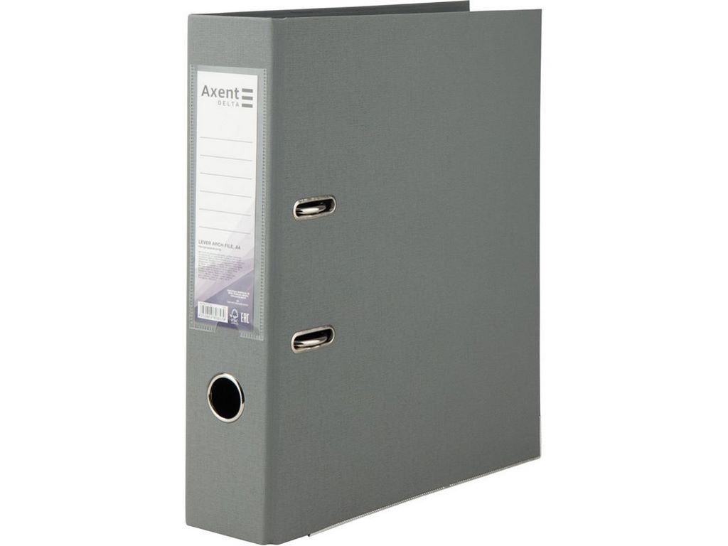 Папка-реєстратор Axent Delta D1712-03C, двостороння, A4, 75 мм, зібрана, сіра
