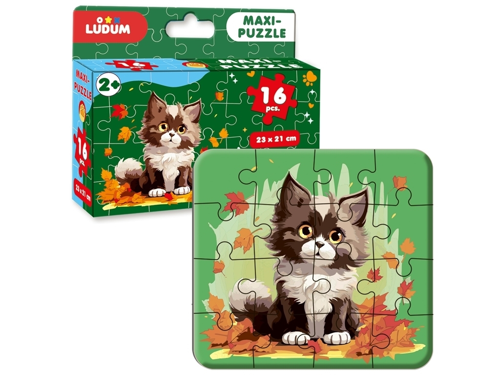 Пазл Макси-пазл Котик 3, 16 больших элементов, Ludum