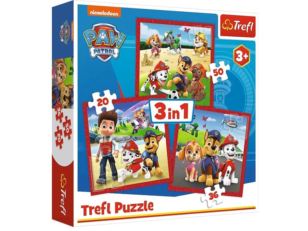 Пазл 3 в 1 Trefl Disney Mickey and Friends Міккі та його весела команда