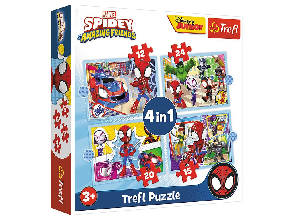 Пазл 4 в 1 Trefl Spidey and Friends Команда спайдерменів