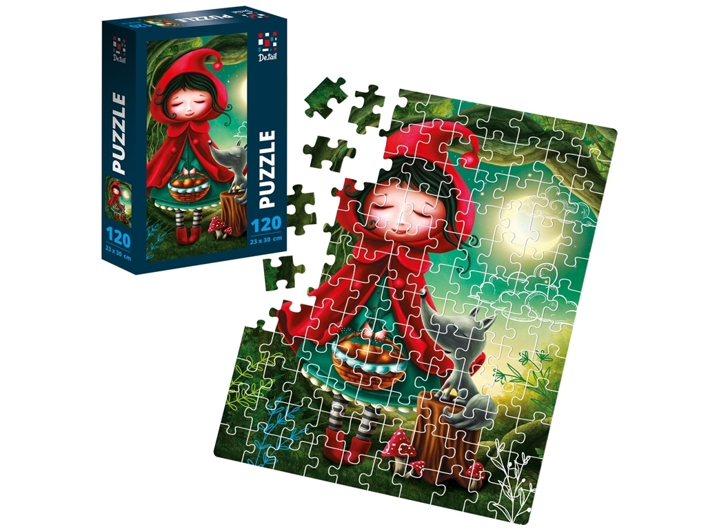 Пазлы Девочка и волк, 120 элементов, De,tail DT100-11