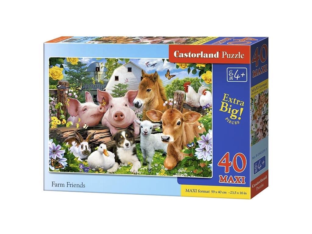 Пазлы Друзья на ферме, 40 элементов, Castorland