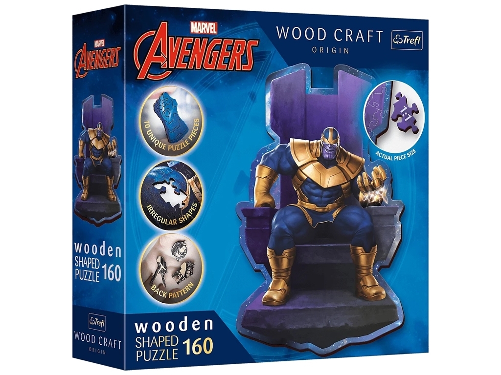 Дерев’яний пазл Trefl Wood Craft Marvel Танос на троні, 160 елементів