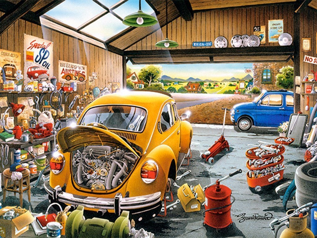 Пазлы Гараж Сэма 300 элементов, Castorland
