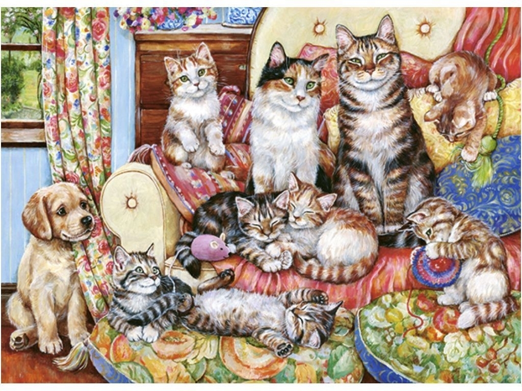 Пазли Котяча сім'я, 300 елементів, Castorland
