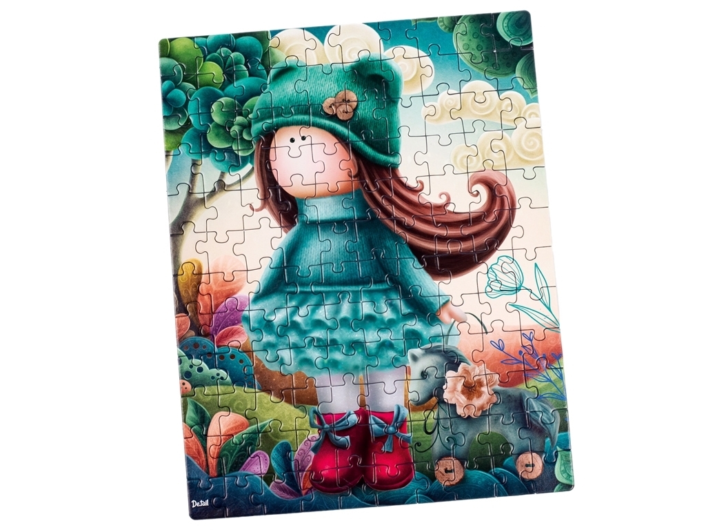 Пазли Маленька лялечка з коником, 120 елементів, De,tai DT100-03