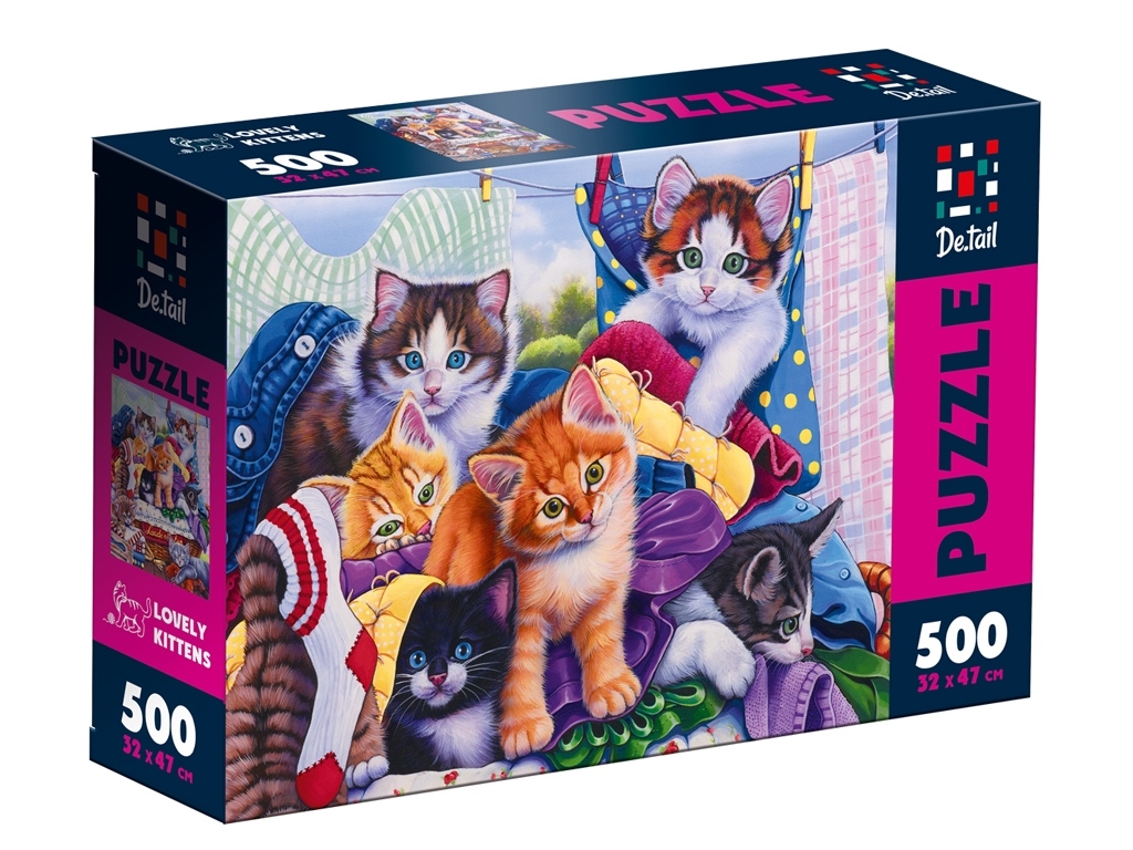 Пазлы Милые котята, 500 элементов, De,tail DT500-13