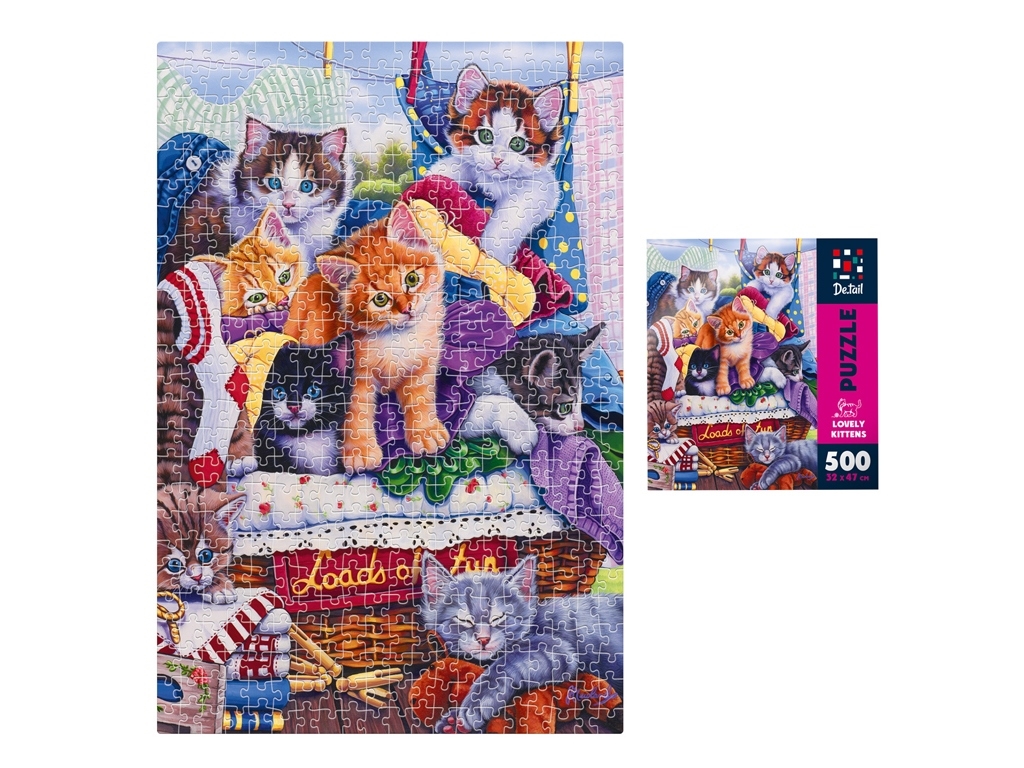Пазлы Милые котята, 500 элементов, De,tail DT500-13