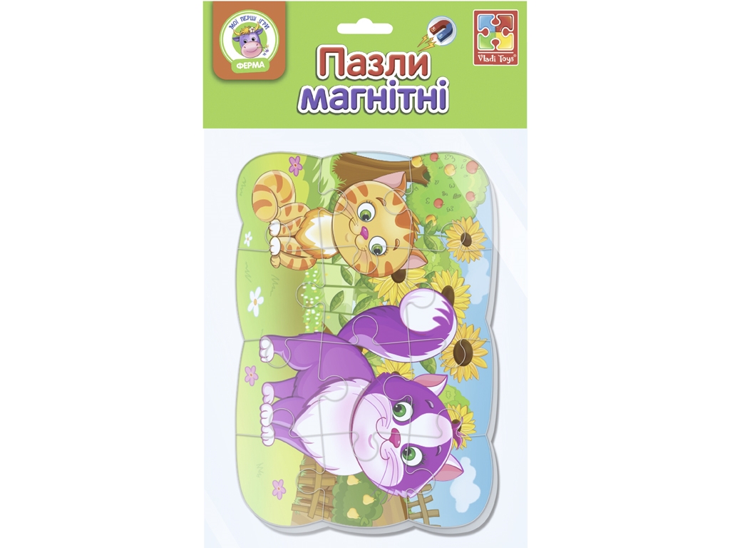 Пазли на магніті А5 Котики, Vladi Toys