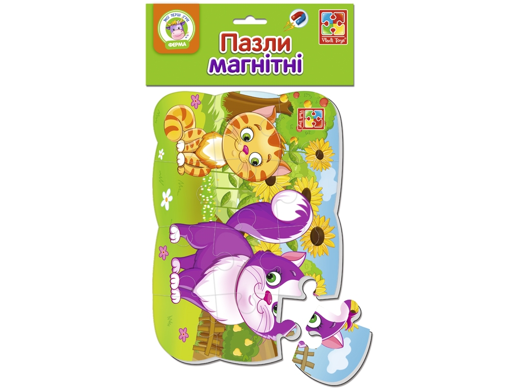 Пазли на магніті А5 Котики, Vladi Toys