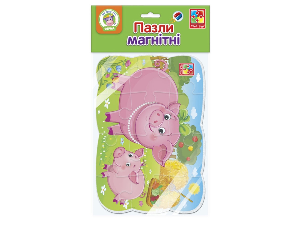 Пазли на магніті А5 Свинка та порося, Vladi Toys