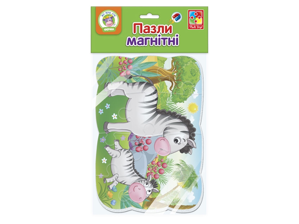 Пазлы на магните А5 Зебры, Vladi Toys
