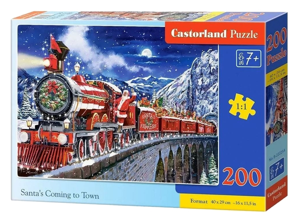 Пазлы Новогодний экспресс Санты, 200 элементов, Castorland