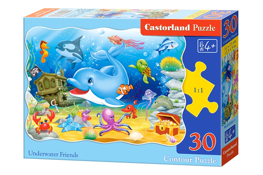 Пазлы Подводные друзья, 30 элементов, Castorland