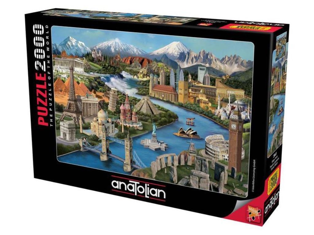 Пазли Популярні пам'ятки, 2000 елементів, Anatolian 3941