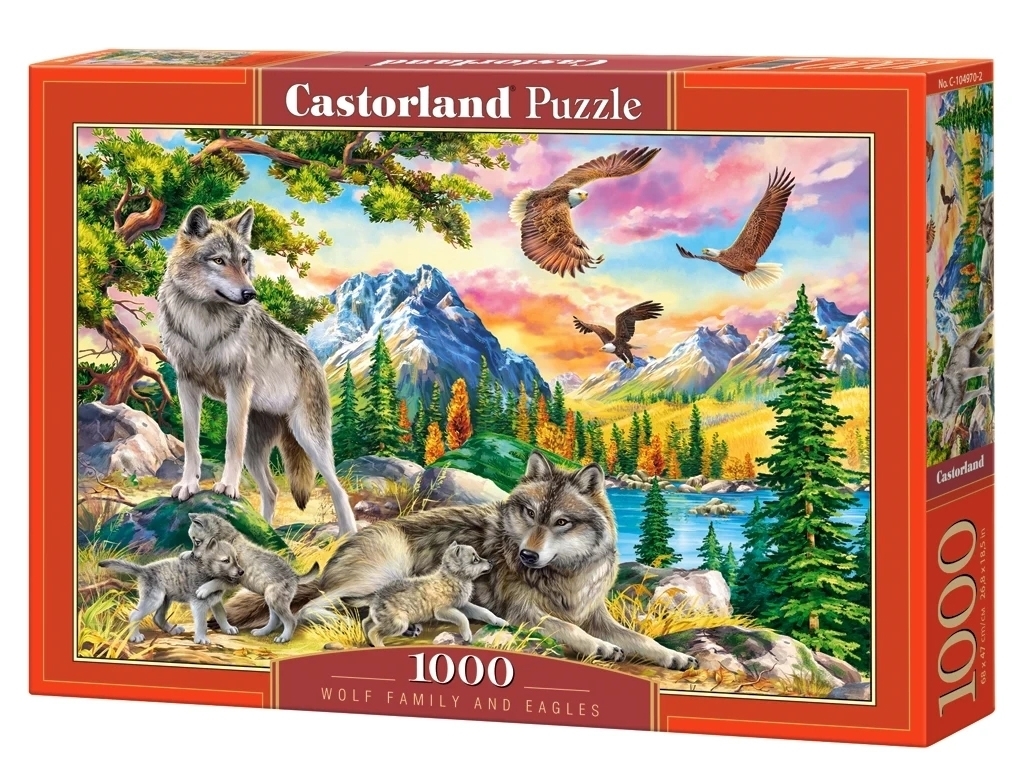 Пазлы Семья волков и орлы, 1000 элементов, Castorland