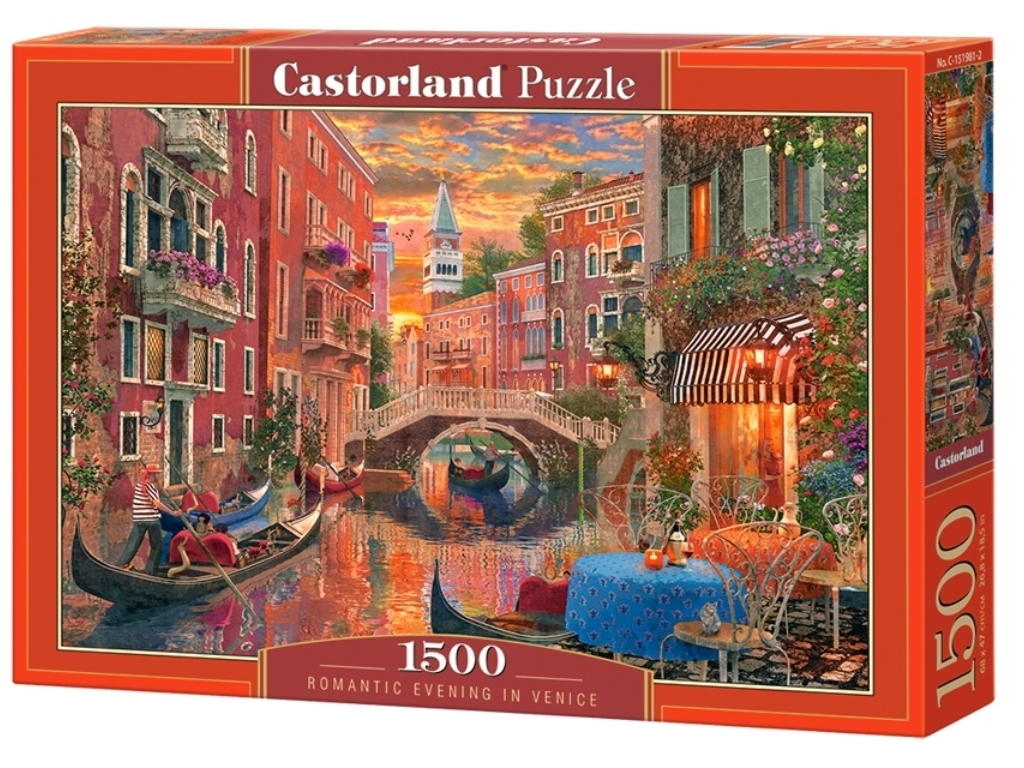 Пазлы Romantic Evening In Venice, 1500 элементов, Castorland