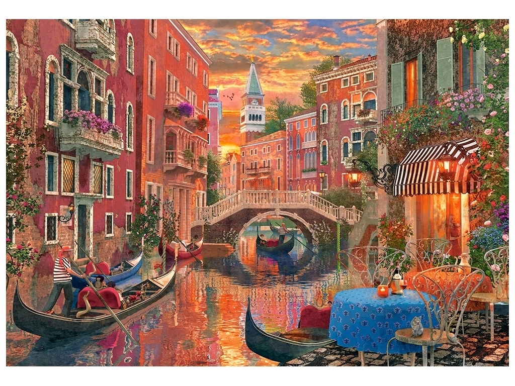 Пазлы Romantic Evening In Venice, 1500 элементов, Castorland