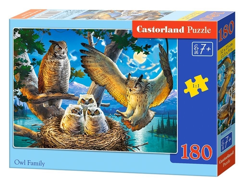 Пазлы Семья сов 180 элементов, Castorland