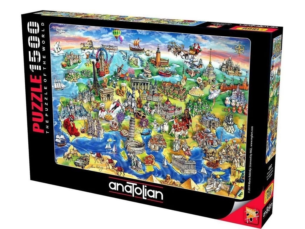 Пазли Європа, 1500 елементів, Anatolian 4557