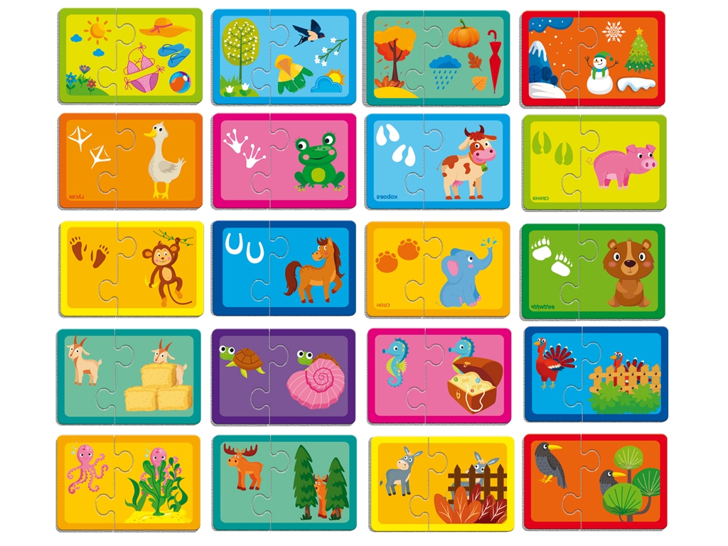 Пазли Знайди пару, Пори року, Чиї сліди? Хто заховався, Vladi Toys