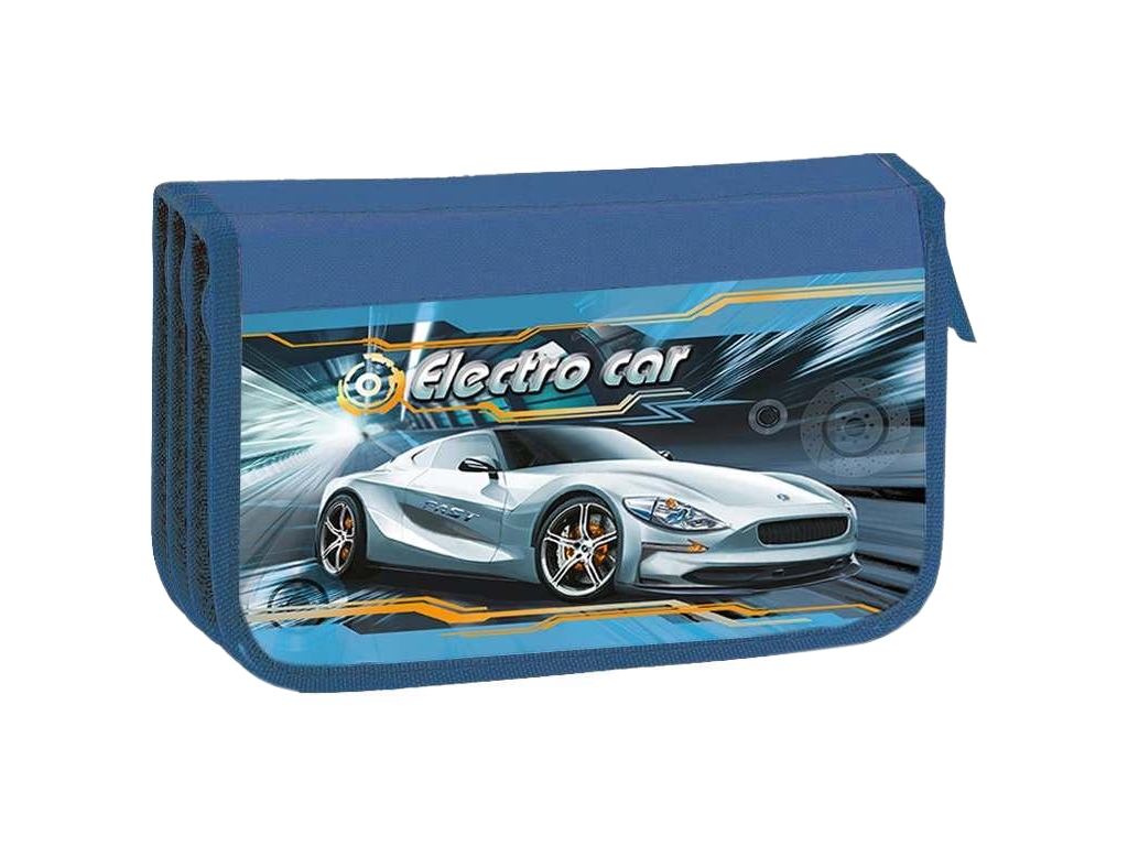 Пенал потрійний картон KIDIS, Electro Car,14038