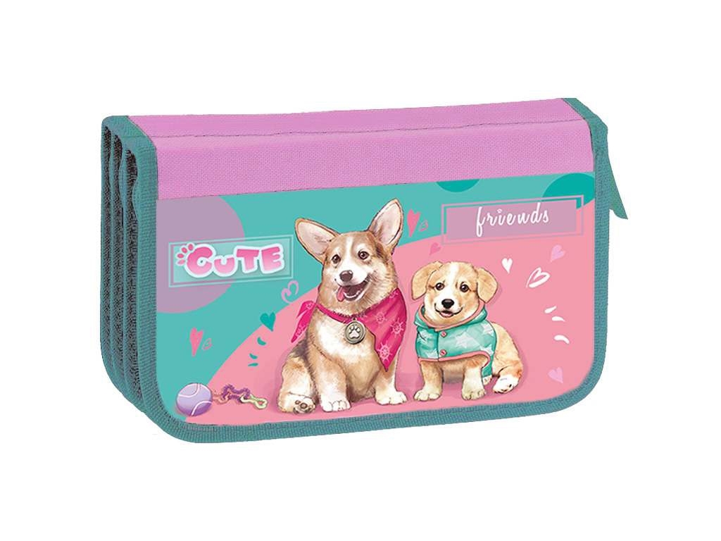 Пенал потрійний картонний KIDIS, LoveMyCorgi, 14036